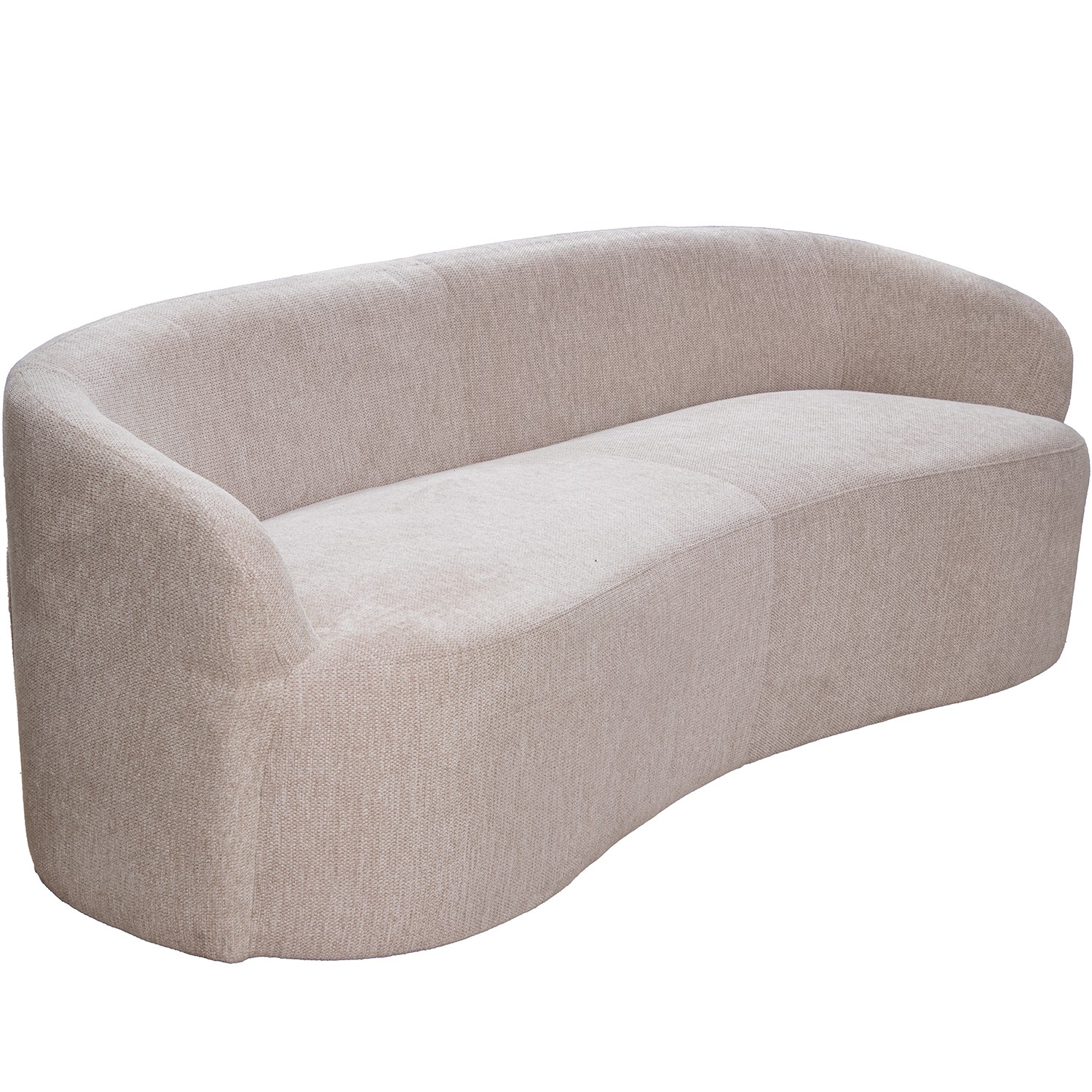 SOFA 3 PLAZAS MADERA TELA BLANCA