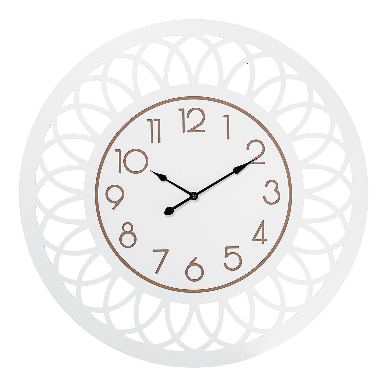 RELOJ PARED ø60CM MADERA DM BL