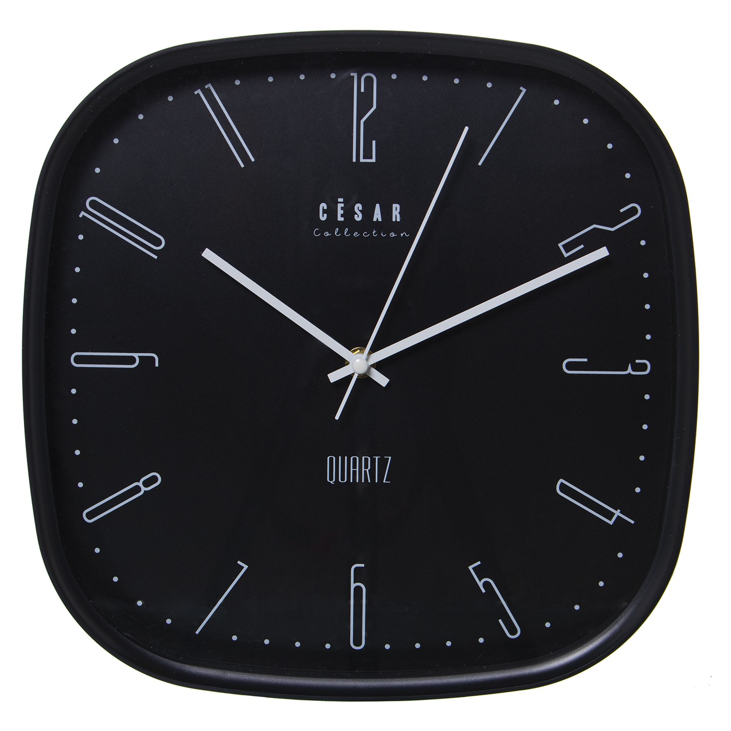 RELOJ DE PARED ACRÍLICO ESFERA BLANCA C/MARCO NEGRO, 1XAA N