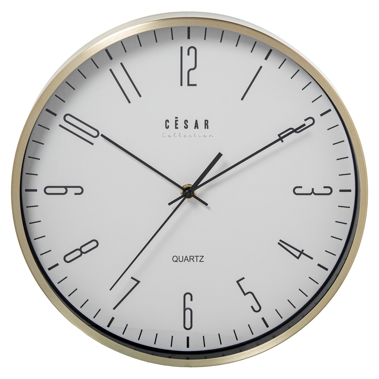 RELOJ PARED ALUMINIO 30CM MARCO ACERO INOXIDABLE