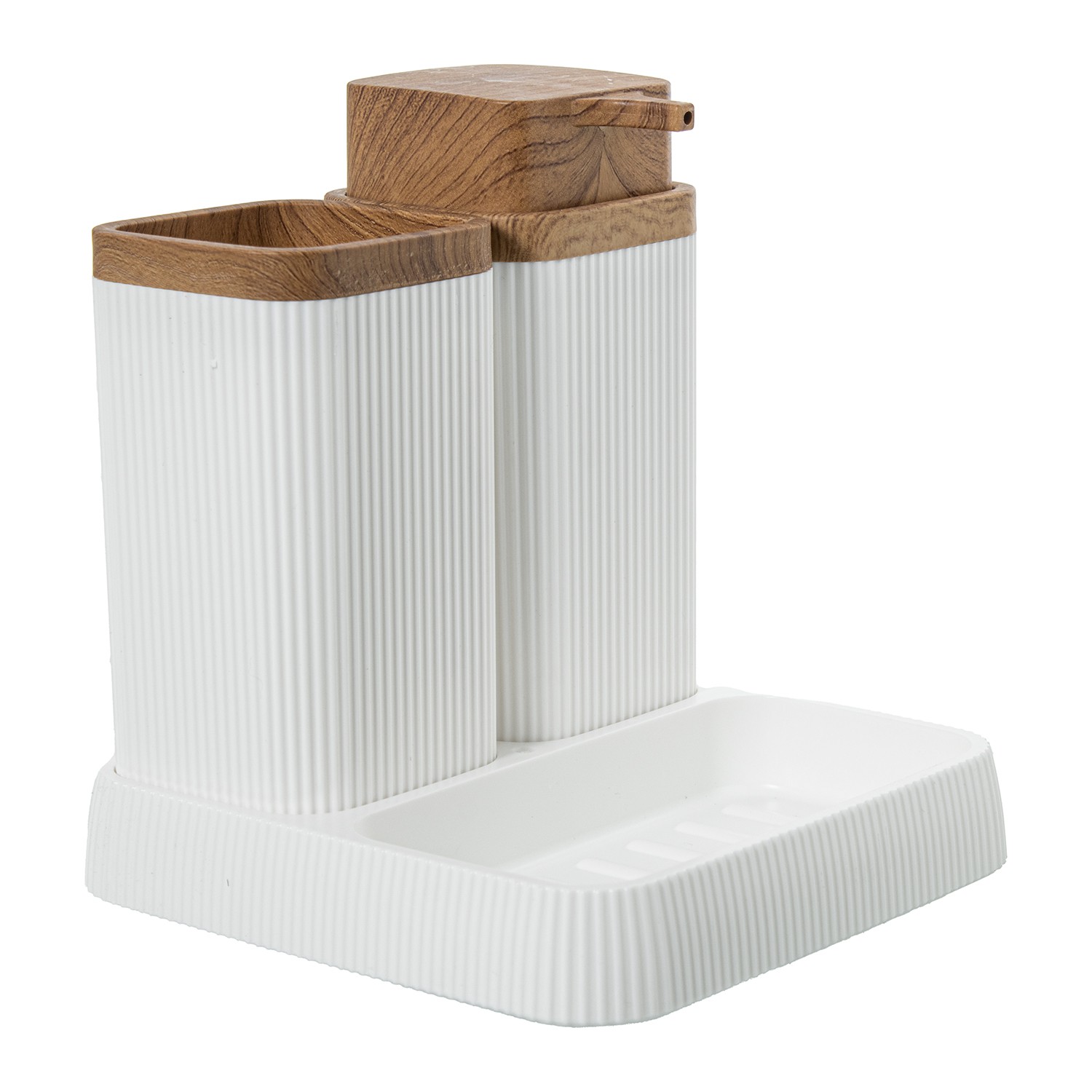 SET BAÑO DOSIFICADOR+VASO+JABONERA ACRILICO NEGRO