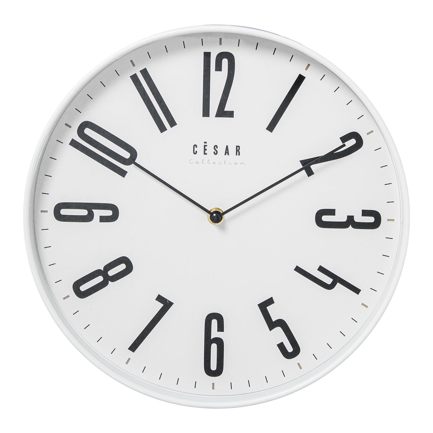 RELOJ PARED ACRILICO 30CM MARCO NEGRO