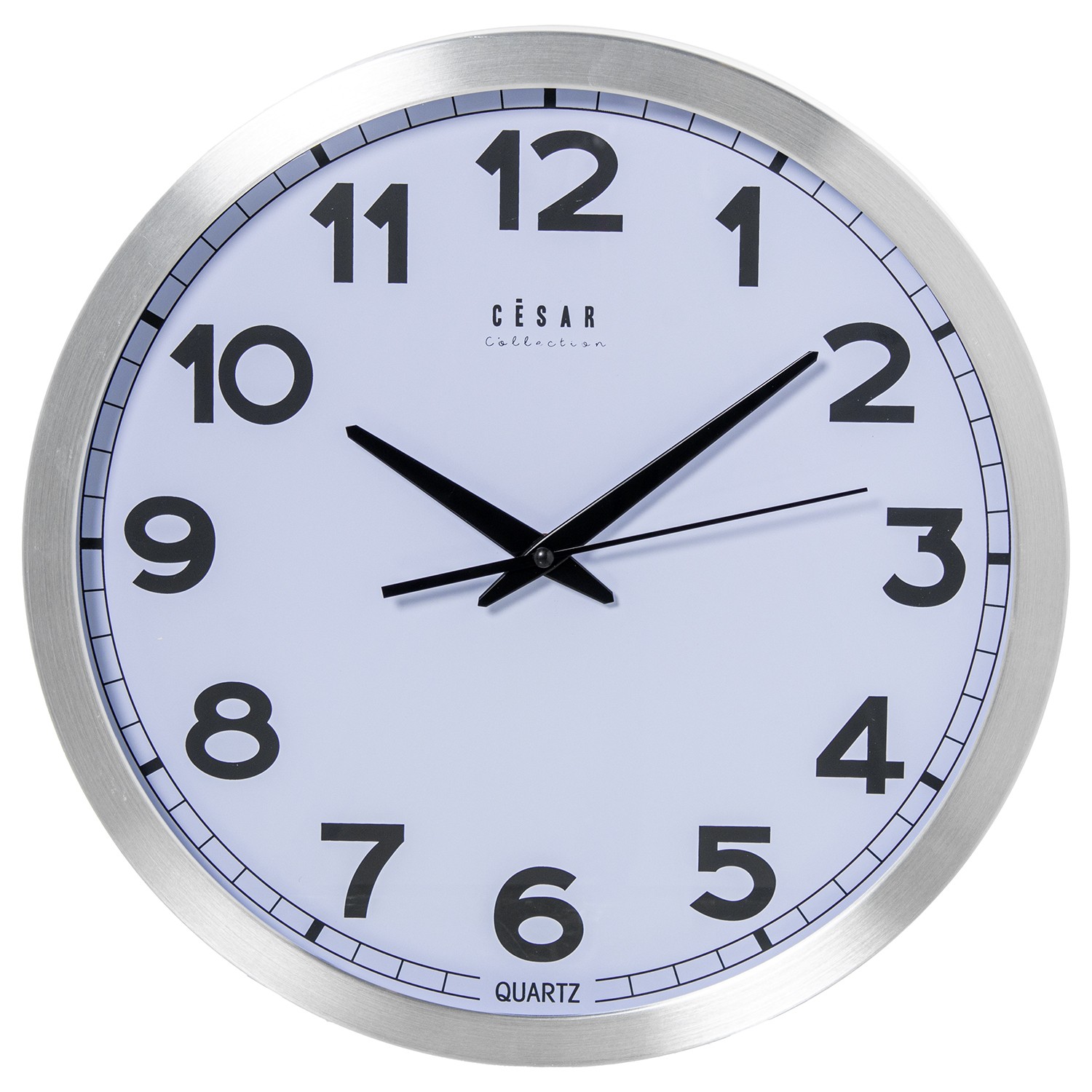 RELOJ PARED 35CM ALUMINIO