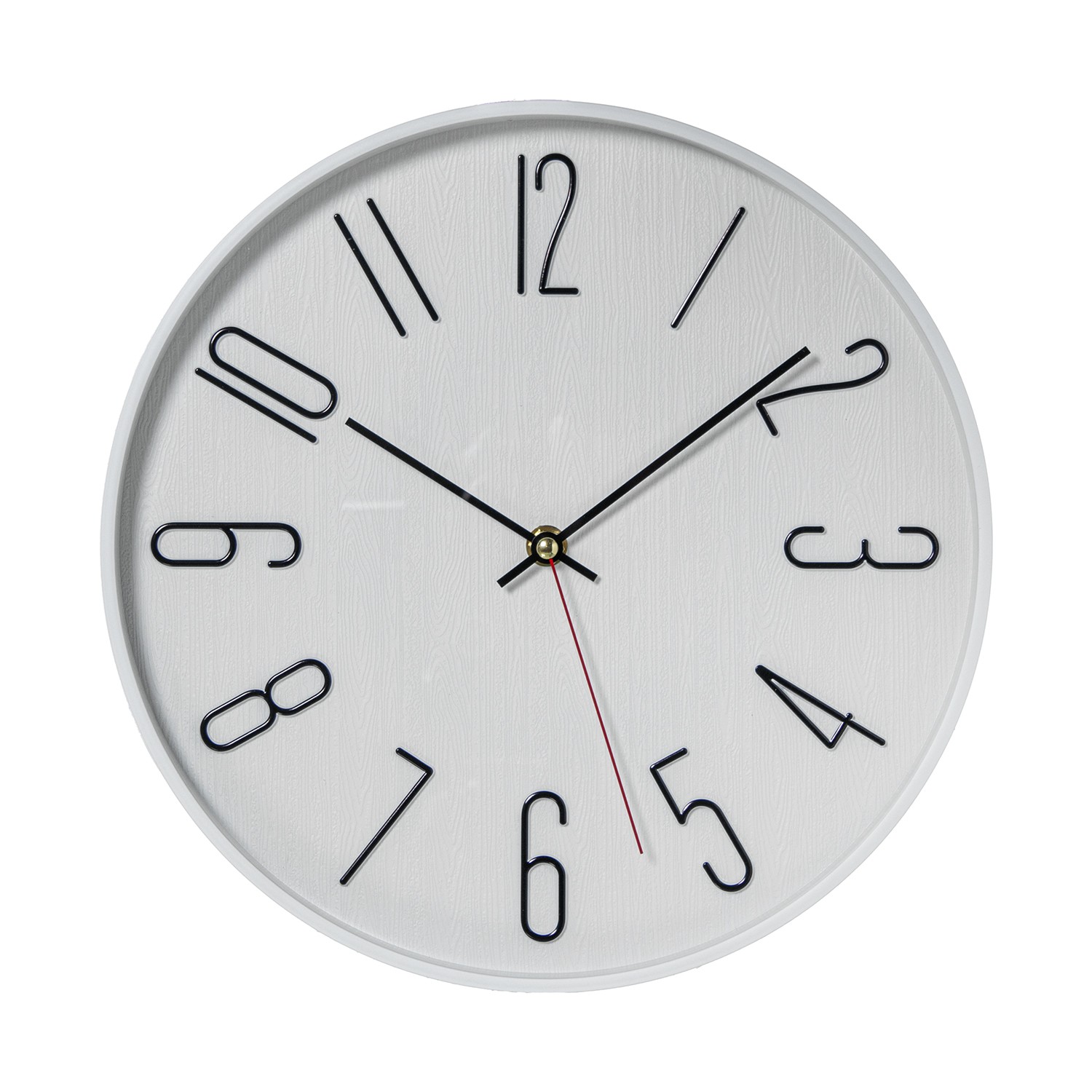 RELOJ PARED 30CM ACRÍLICO MARCO NEGRO