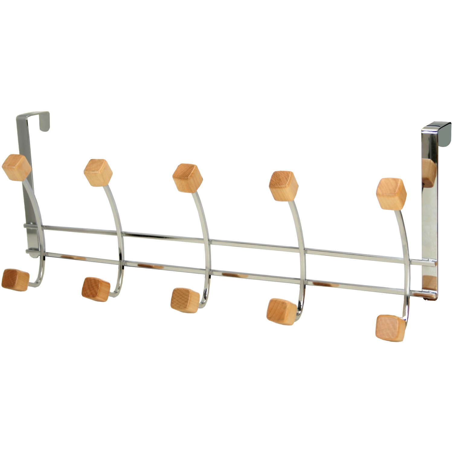 PERCHA PUERTA 5 GANCHOS CROMADA