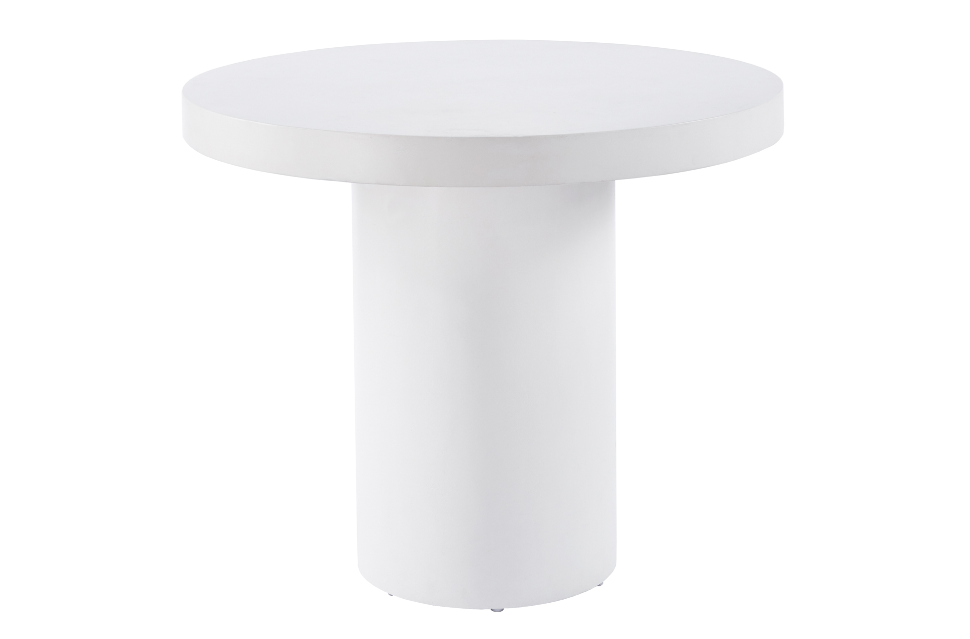 MESA FIJA REDONDA 90 CM MICROCEMENTO BLANCO - Imagen 2