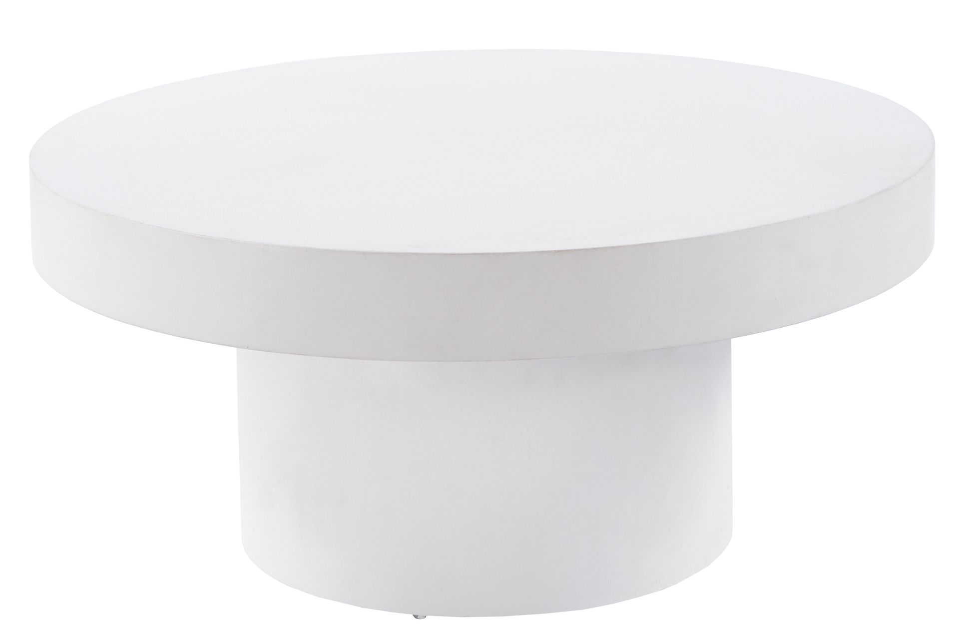 MESA BAJA REDONDA 90 CM MICROCEMENTO BLANCO - Imagen 2