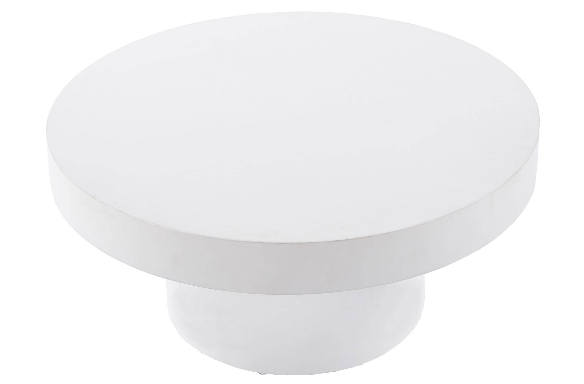 MESA BAJA REDONDA 90 CM MICROCEMENTO BLANCO - Imagen 3
