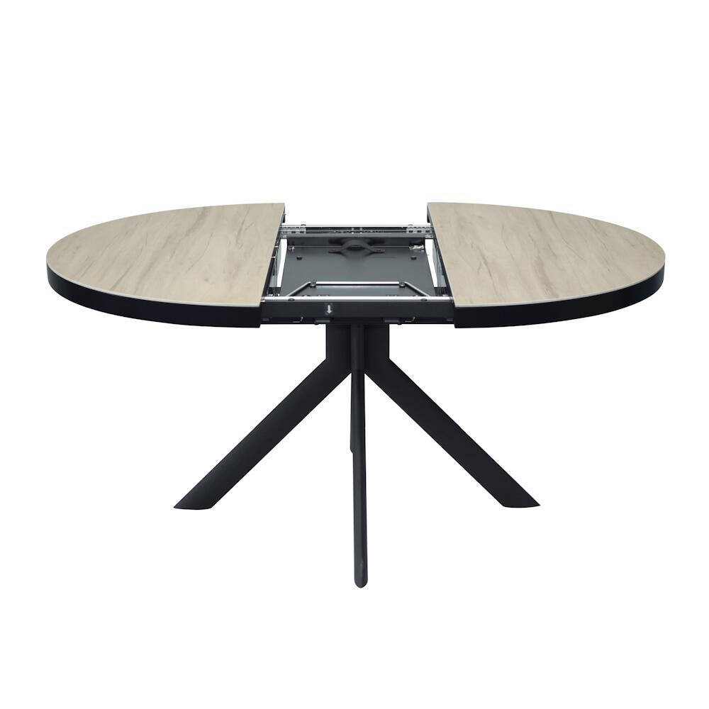MESA COMEDOR EXTENSIBLE MOD. ADAN PATA NEGRA (RED.) 120/160 cm - Imagen 2
