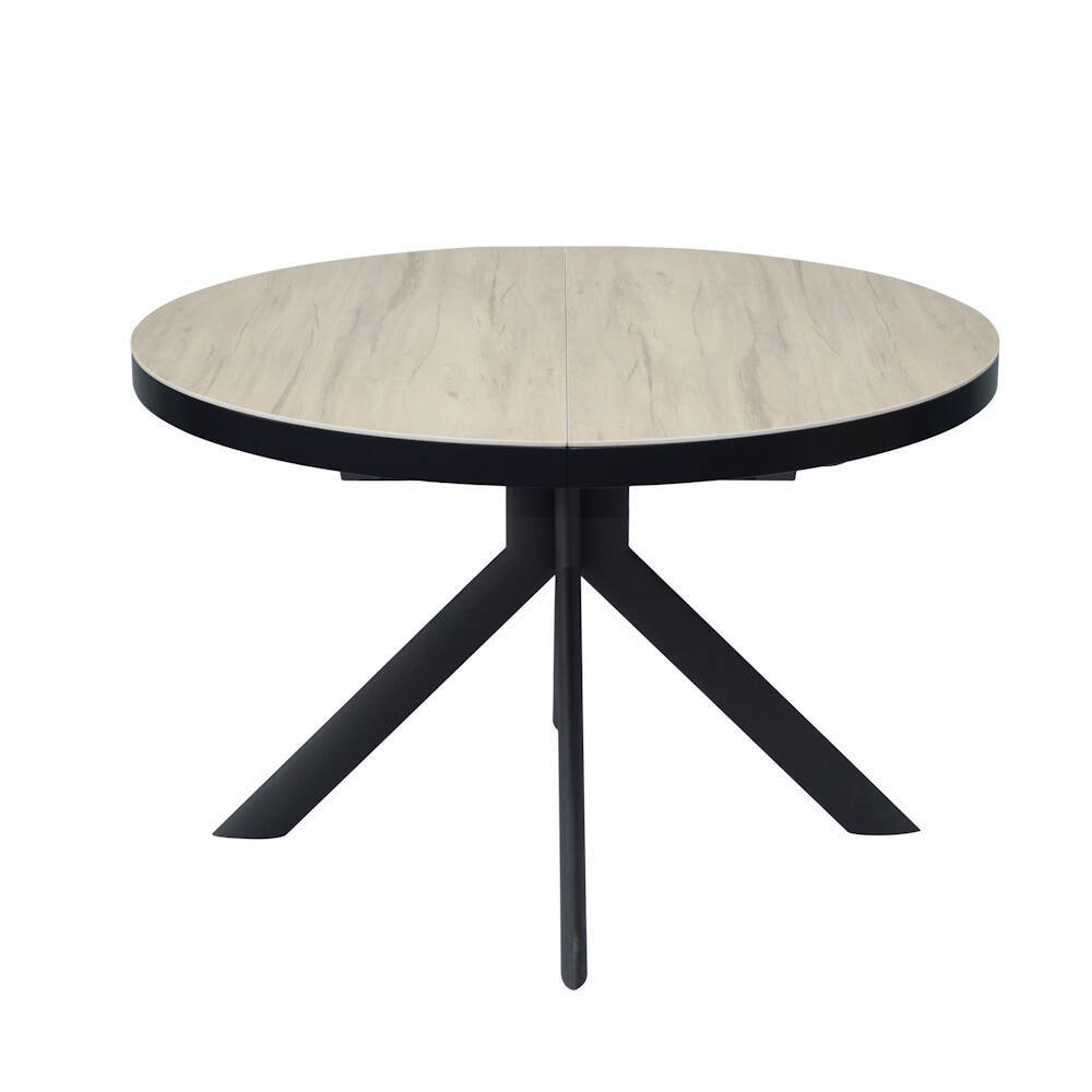MESA COMEDOR EXTENSIBLE MOD. ADAN PATA NEGRA (RED.) 120/160 cm