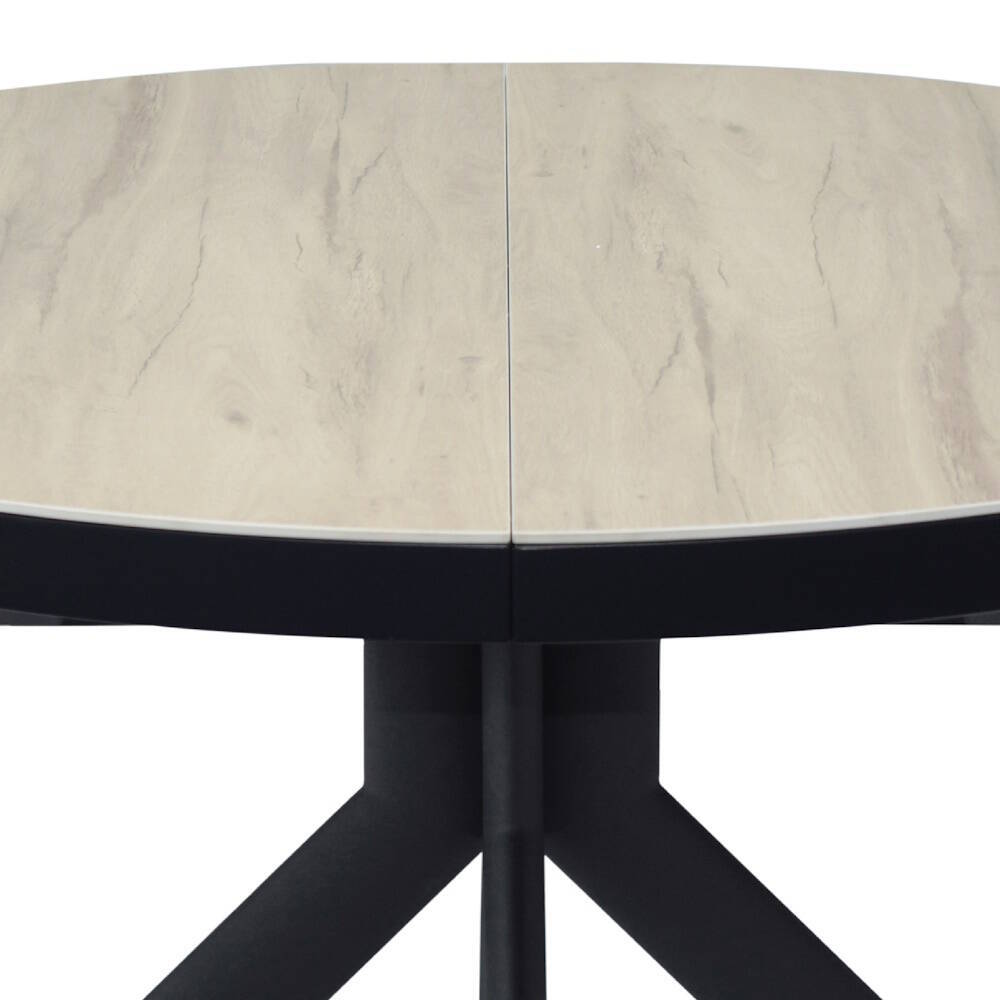 MESA COMEDOR EXTENSIBLE MOD. ADAN PATA NEGRA (RED.) 120/160 cm - Imagen 3