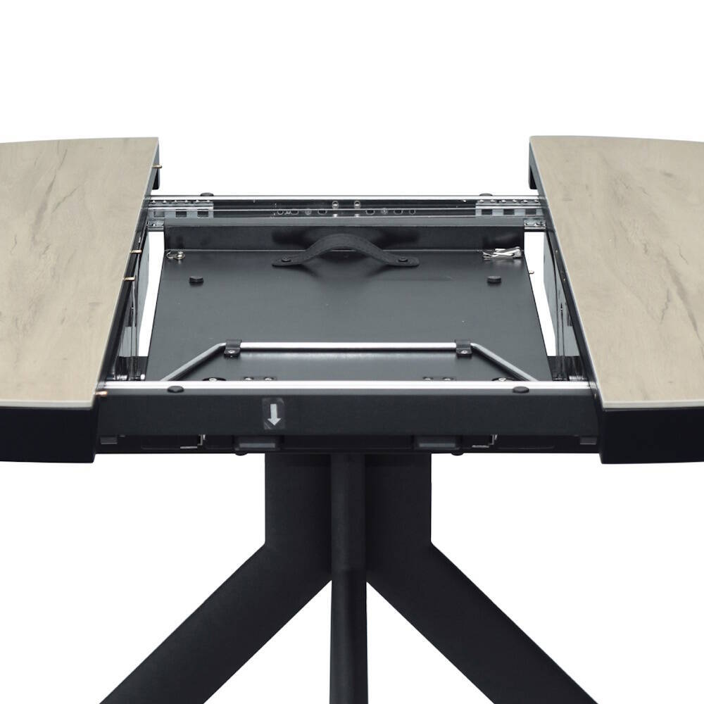 MESA COMEDOR EXTENSIBLE MOD. ADAN PATA NEGRA (RED.) 120/160 cm - Imagen 4