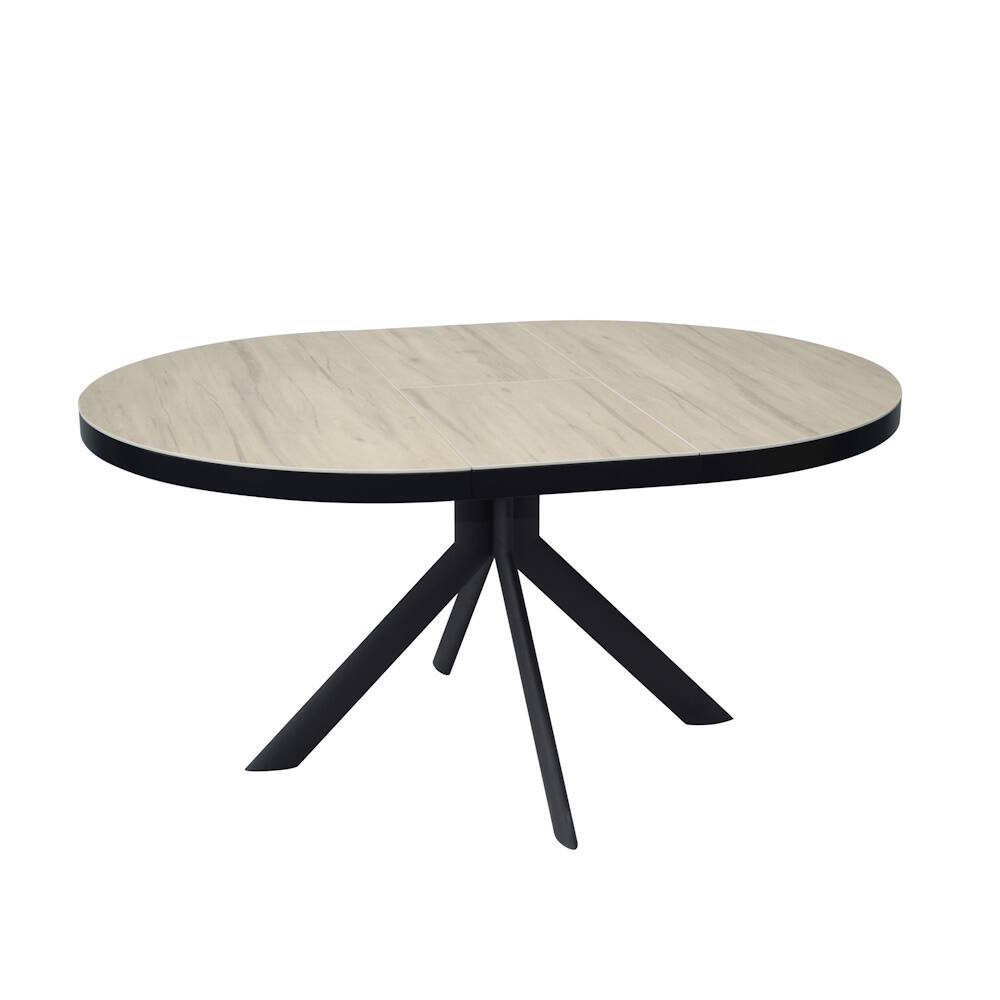 MESA COMEDOR EXTENSIBLE MOD. ADAN PATA NEGRA (RED.) 120/160 cm - Imagen 5