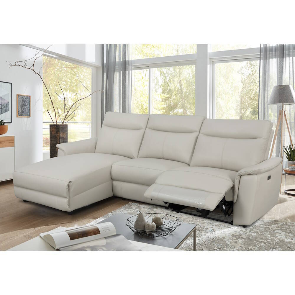 CHAISELONGUE MOD. ADANA VF/ IZDA PIEL BEIGE - Imagen 3