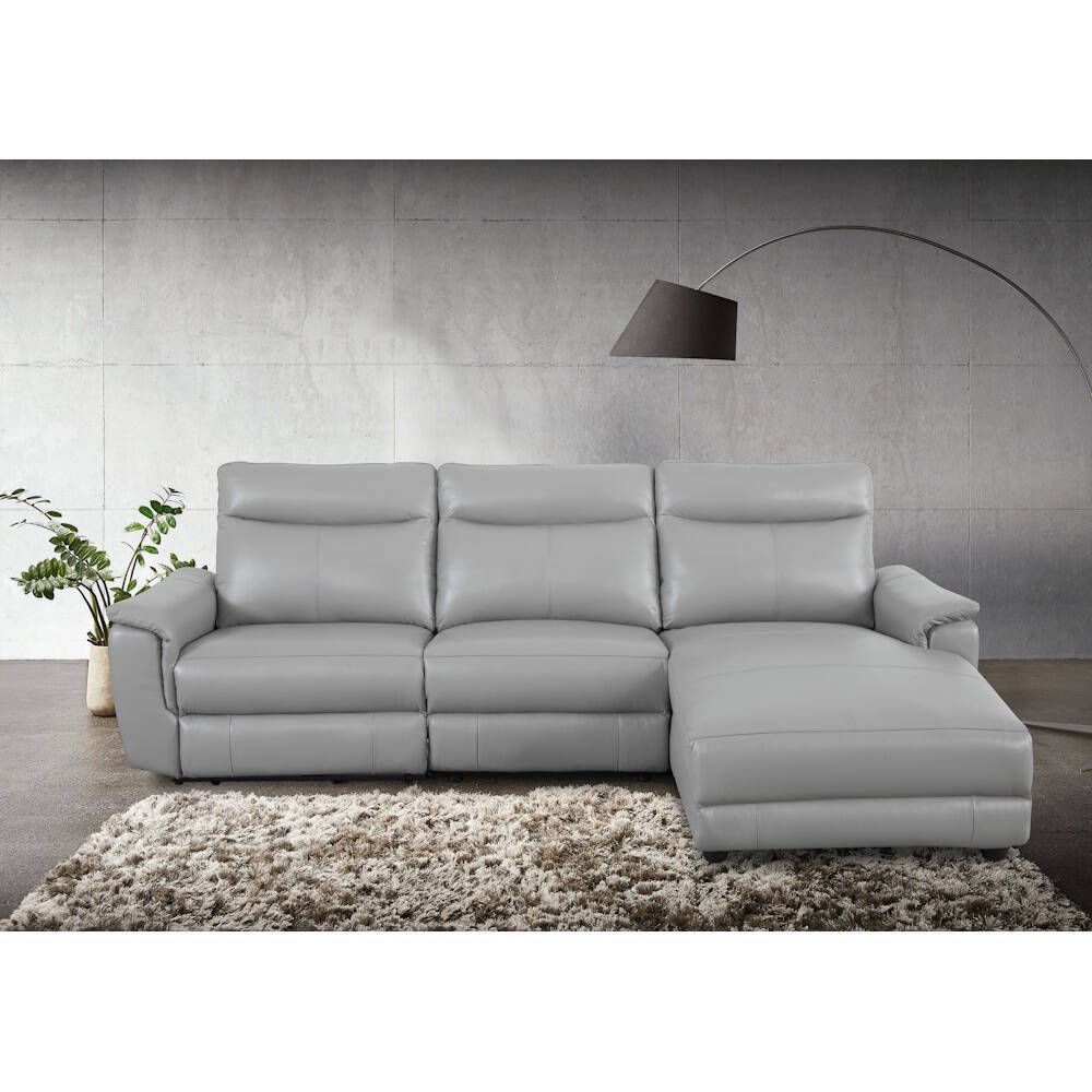 CHAISELONGUE MOD. ADANA VF/ DCHA PIEL GRIS