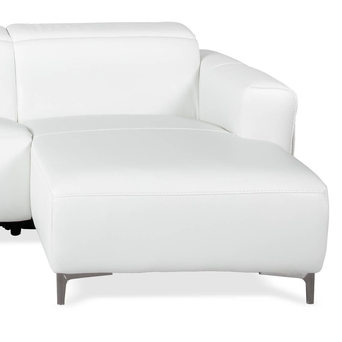 CHAISELONGUE VF DERECHA MOD. ALICIA PIEL C/ BLANCO 1 RELAX ELECTRICO - Imagen 3