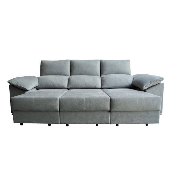 SOFA 3 PL. MOD. AMORGOS TELA C/ GRIS (NUEVA TELA) TELA KONGO 11 - Imagen 2