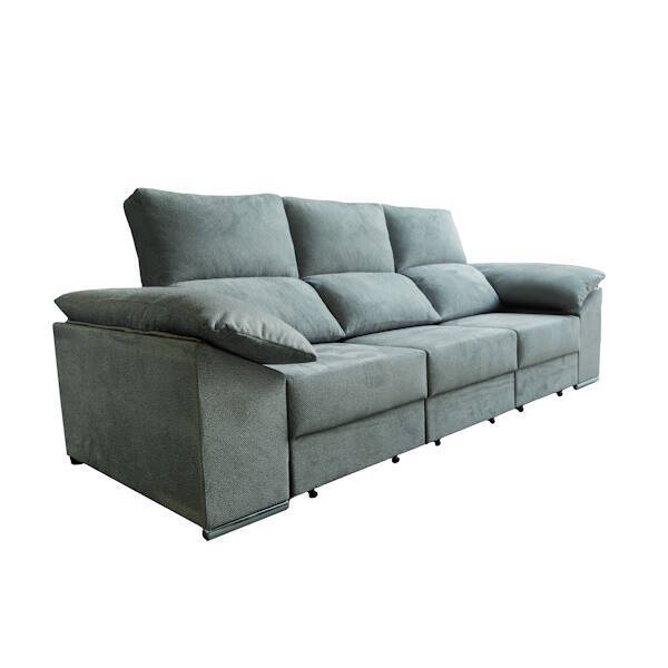 SOFA 3 PL. MOD. AMORGOS TELA C/ GRIS (NUEVA TELA) TELA KONGO 11 - Imagen 3
