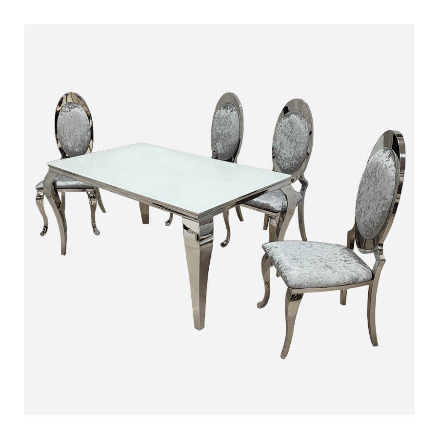 SILLA MOD. BASTET TELA GRIS - PATA CROMO SE SIRVE EN CAJAS DE 4 UDS - Imagen 2