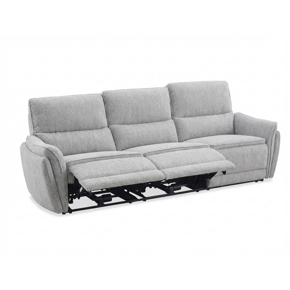 SOFA 3 PL. MAXI MOD. BINTER TELA C/ GRIS CLARO 3 RELAX ELECTRICO 6 MOTORES - Sistema gravedad cero - Imagen 2