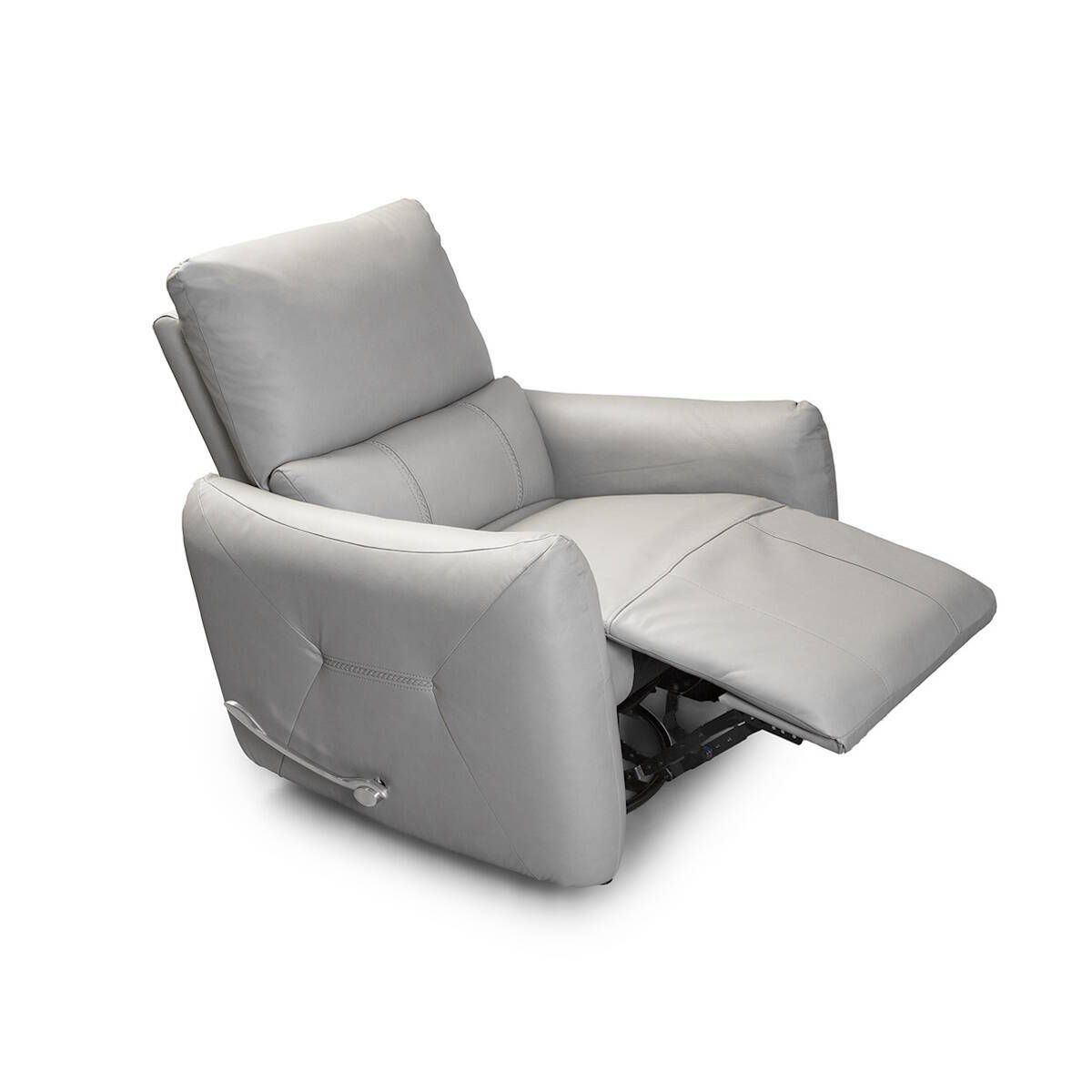 SILLON MOD. COLUMBIA PIEL C/ GRIS GIRATORIO Y RELAX MANUAL - Imagen 2