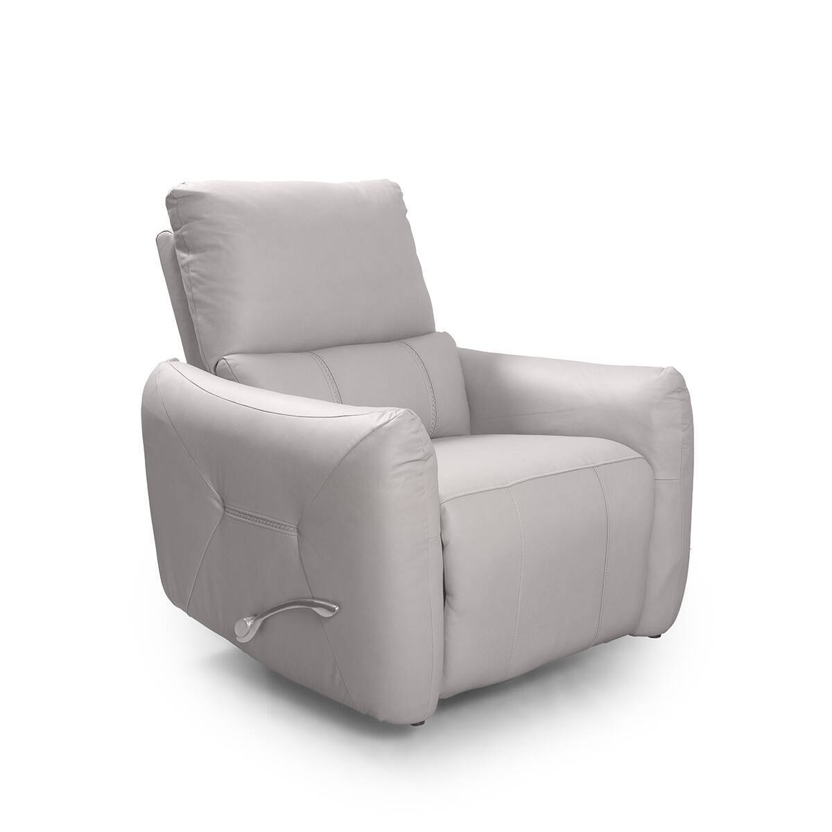 SILLON MOD. COLUMBIA PIEL C/ GRIS GIRATORIO Y RELAX MANUAL