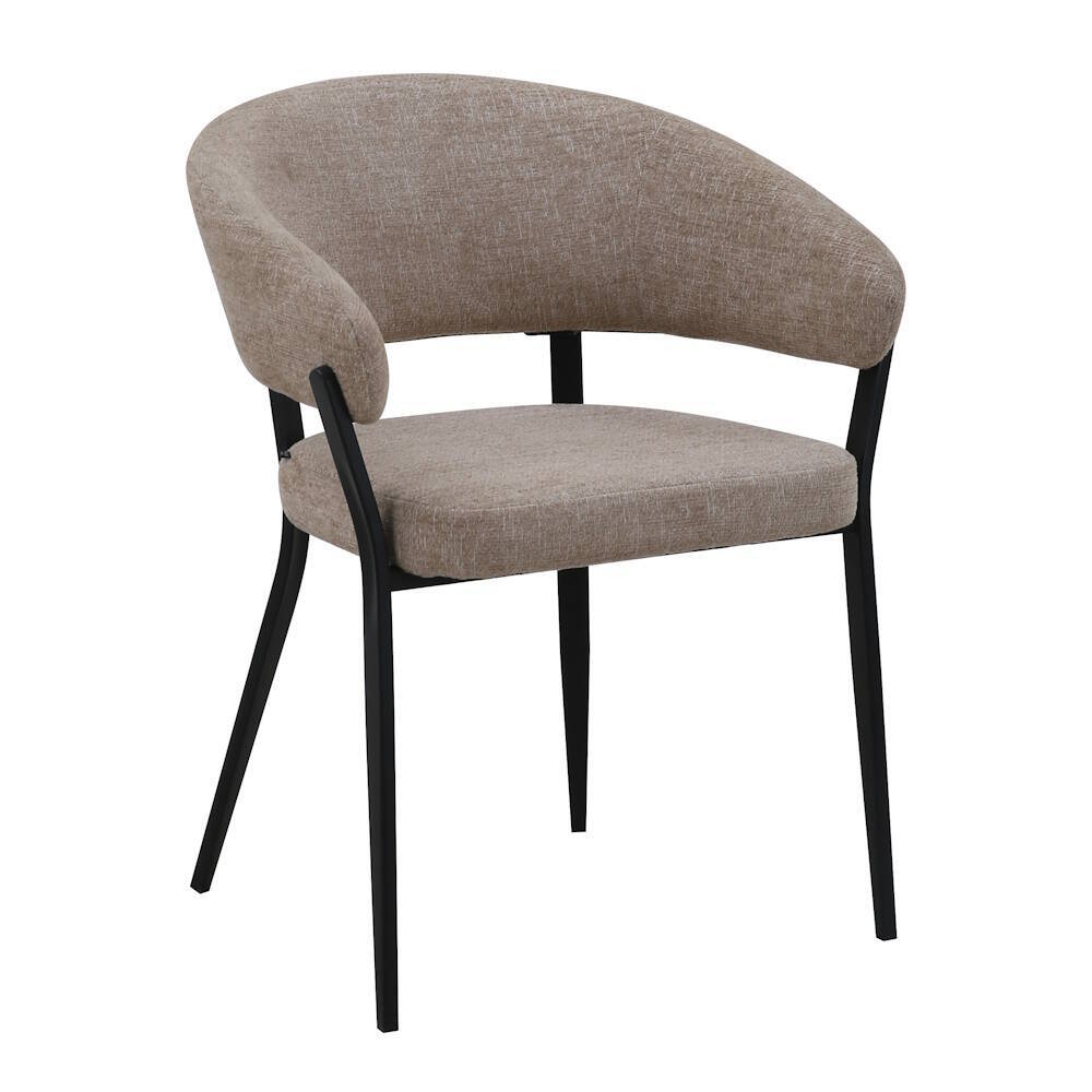SILLA MOD. DALIA TELA C/ BEIGE - PATA NEGRA CAJA DE 2 UDS