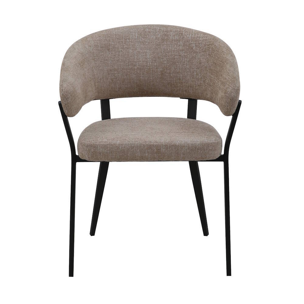 SILLA MOD. DALIA TELA C/ BEIGE - PATA NEGRA CAJA DE 2 UDS - Imagen 2
