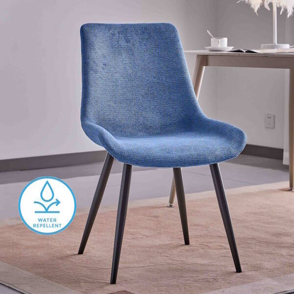 SILLA MOD. DEREK TELA C/ AZUL - PATA NEGRA SE SIRVE EN CAJAS DE 4 UDS