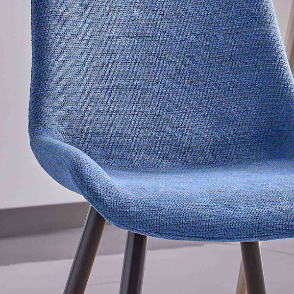 SILLA MOD. DEREK TELA C/ AZUL - PATA NEGRA SE SIRVE EN CAJAS DE 4 UDS - Imagen 2