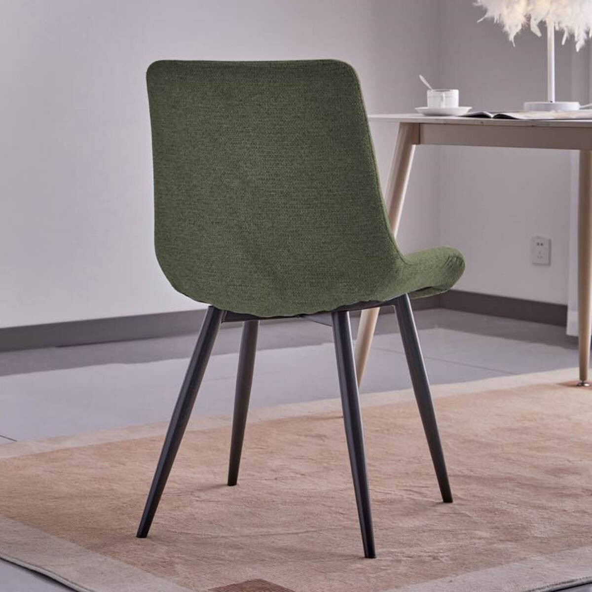SILLA MOD. DEREK TELA C/ VERDE - PATA NEGRA SE SIRVE EN CAJAS DE 4 UDS - Imagen 4