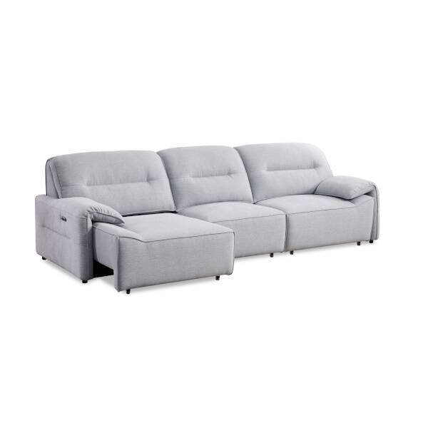 SOFA 3 PL. MAXI MOD. EVAN TELA C/ GRIS CLARO ASIENTOS EXTR. ELECTRICOS 2 MODULOS DE BRAZO + MODULO CENTRAL - Imagen 5