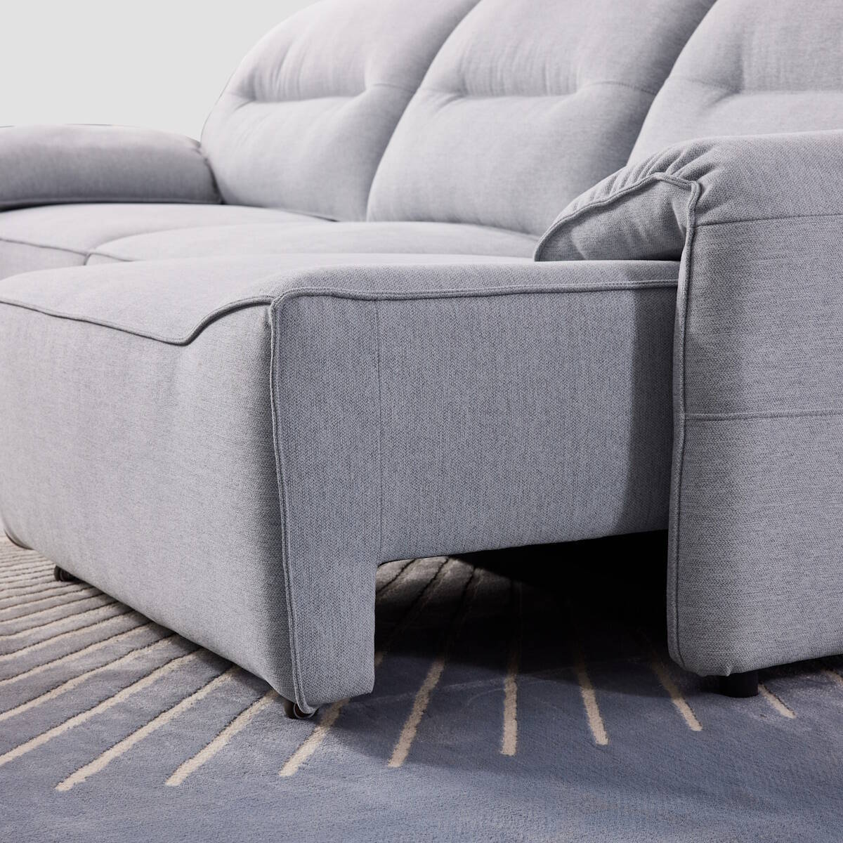 SOFA 3 PL. MAXI MOD. EVAN TELA C/ GRIS OSCURO ASIENTOS EXTR. ELECTRICOS 2 MODULOS DE BRAZO + MODULO CENTRAL - Imagen 5