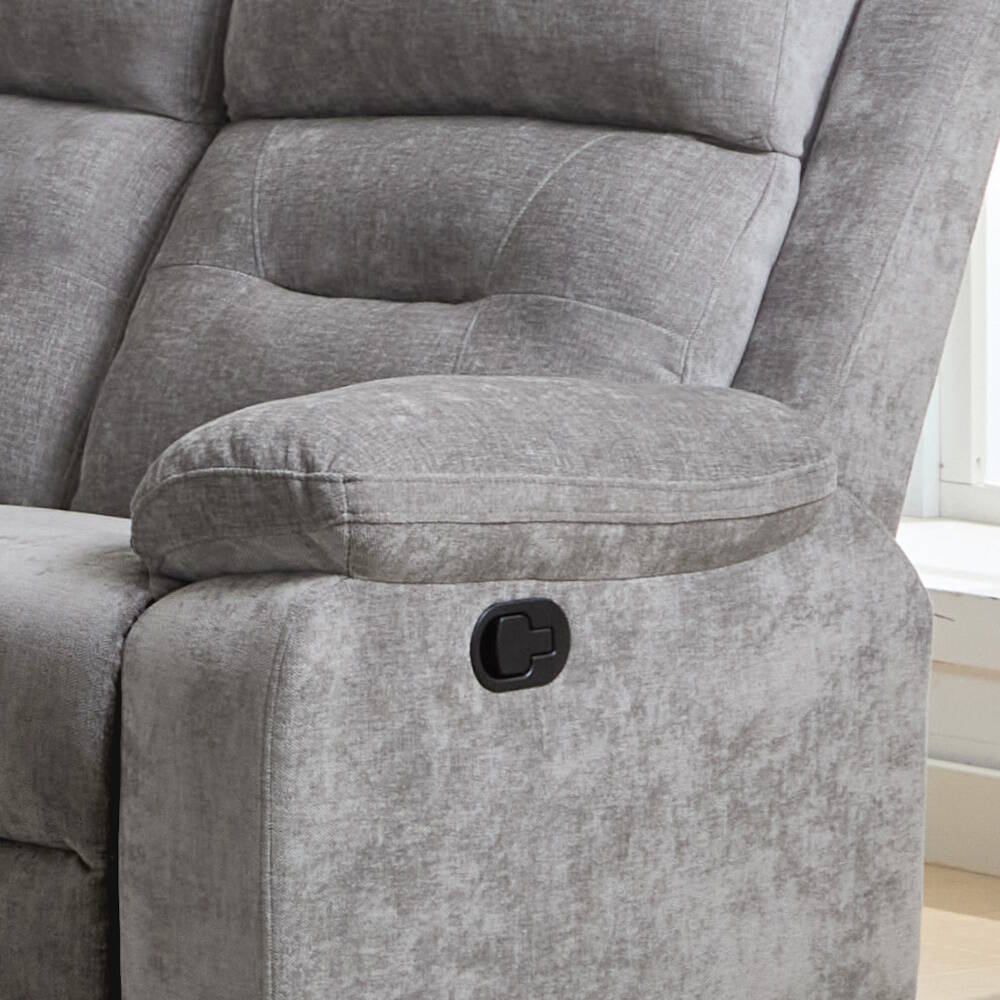 SOFA 2PL. RELAX MOD. EVERLY TELA C/ GRIS RELAX MANUAL - Imagen 2