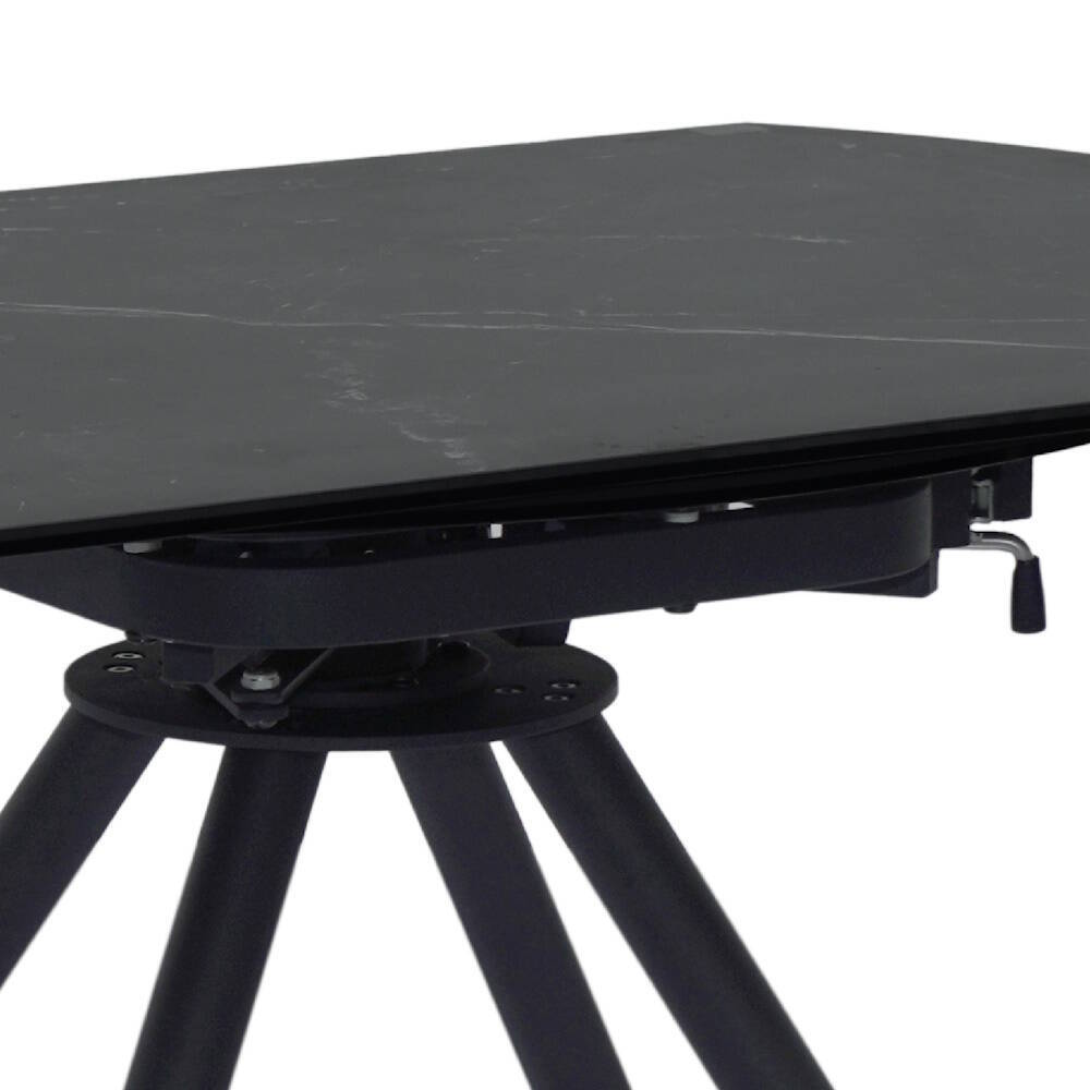 MESA COMEDOR EXTENSIBLE MOD. IZAN PATA NEGRA 80/130 cm - Imagen 2