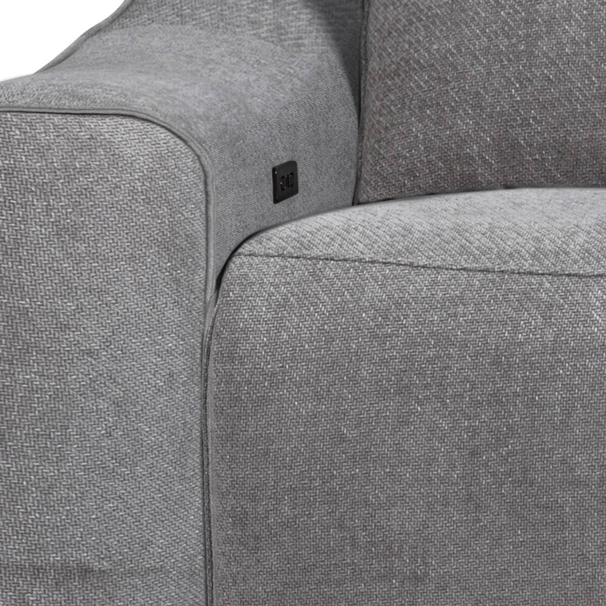 SOFA 3 PL. MOD. KENZO TELA C/ DARK 2 RELAX ELECTRICO - Imagen 2