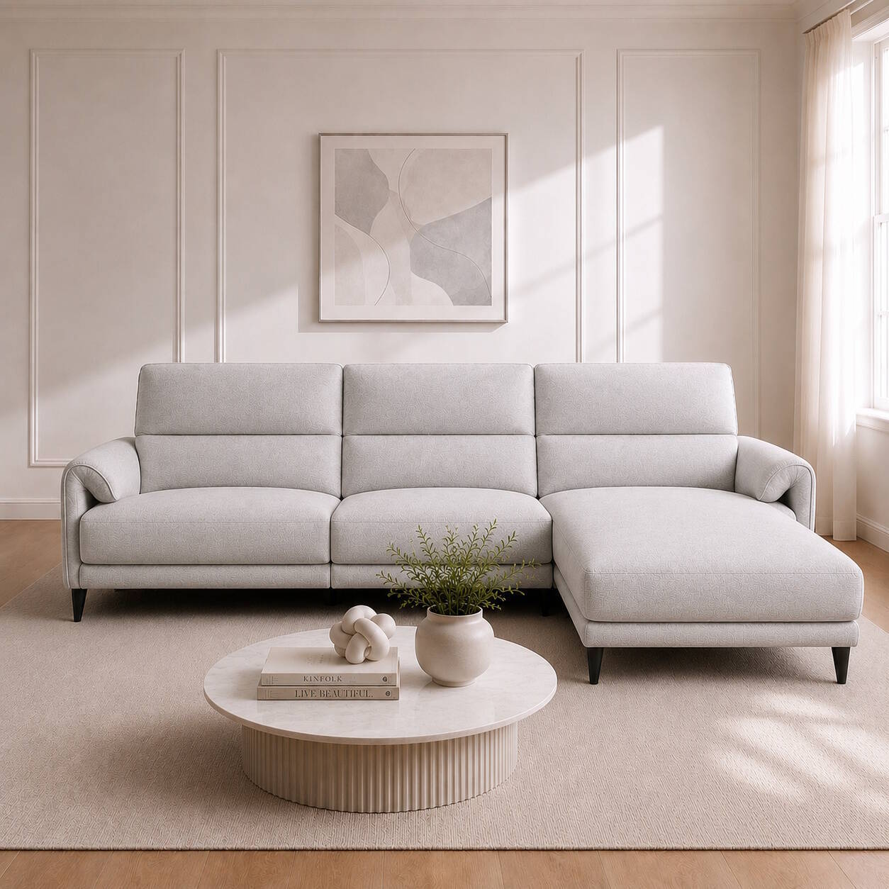 CHAISELONGUE MOD. MANDY VF/DCHA TELA C/ GRIS CLARO 2 RELAX ELECTRICOS