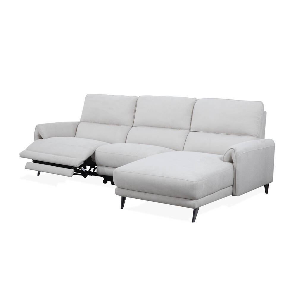 CHAISELONGUE MOD. MANDY VF/DCHA TELA C/ GRIS CLARO 2 RELAX ELECTRICOS - Imagen 2