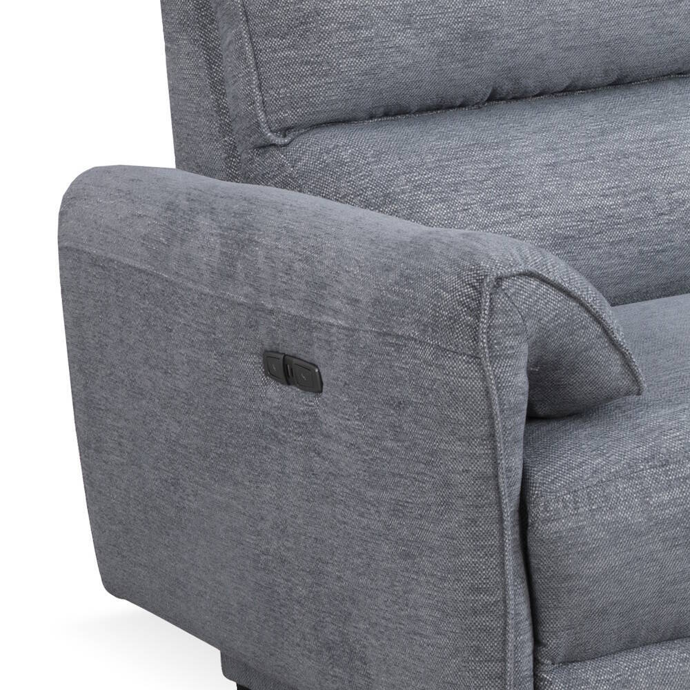 CHAISELONGUE MOD. MANDY VF/DCHA TELA C/ GRIS OSCURO 2 RELAX ELECTRICOS - Imagen 5