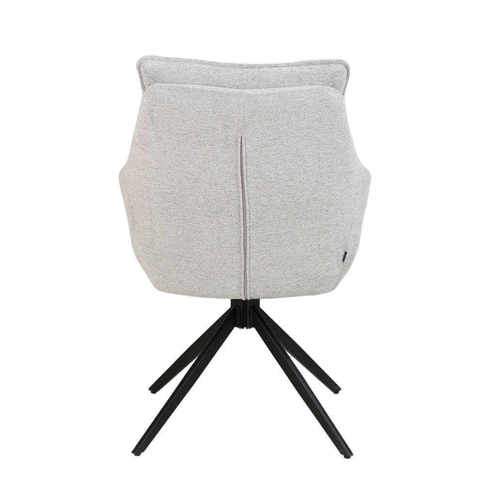 SILLA MOD. MICAELA TELA C/ GRIS CLARO - PATA NEGRA CAJAS DE 2 UDS - GIRATORIA 180º - Imagen 4
