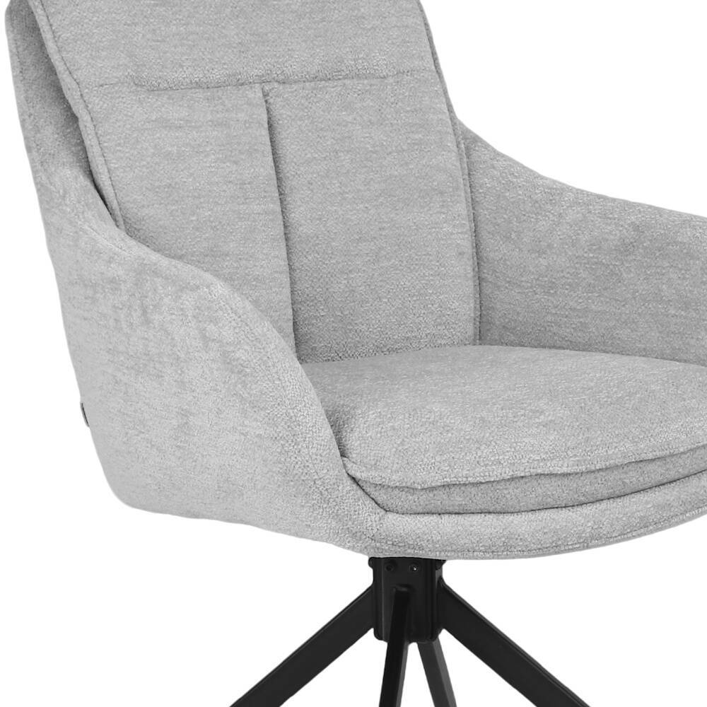 SILLA MOD. MICAELA TELA C/ GRIS CLARO - PATA NEGRA CAJAS DE 2 UDS - GIRATORIA 180º - Imagen 5