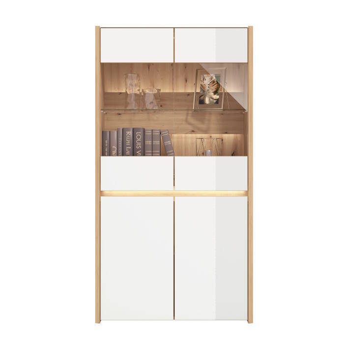 VITRINA 2P MOD. MOLISE BLANCO/ROBLE ARTISAN - Imagen 10