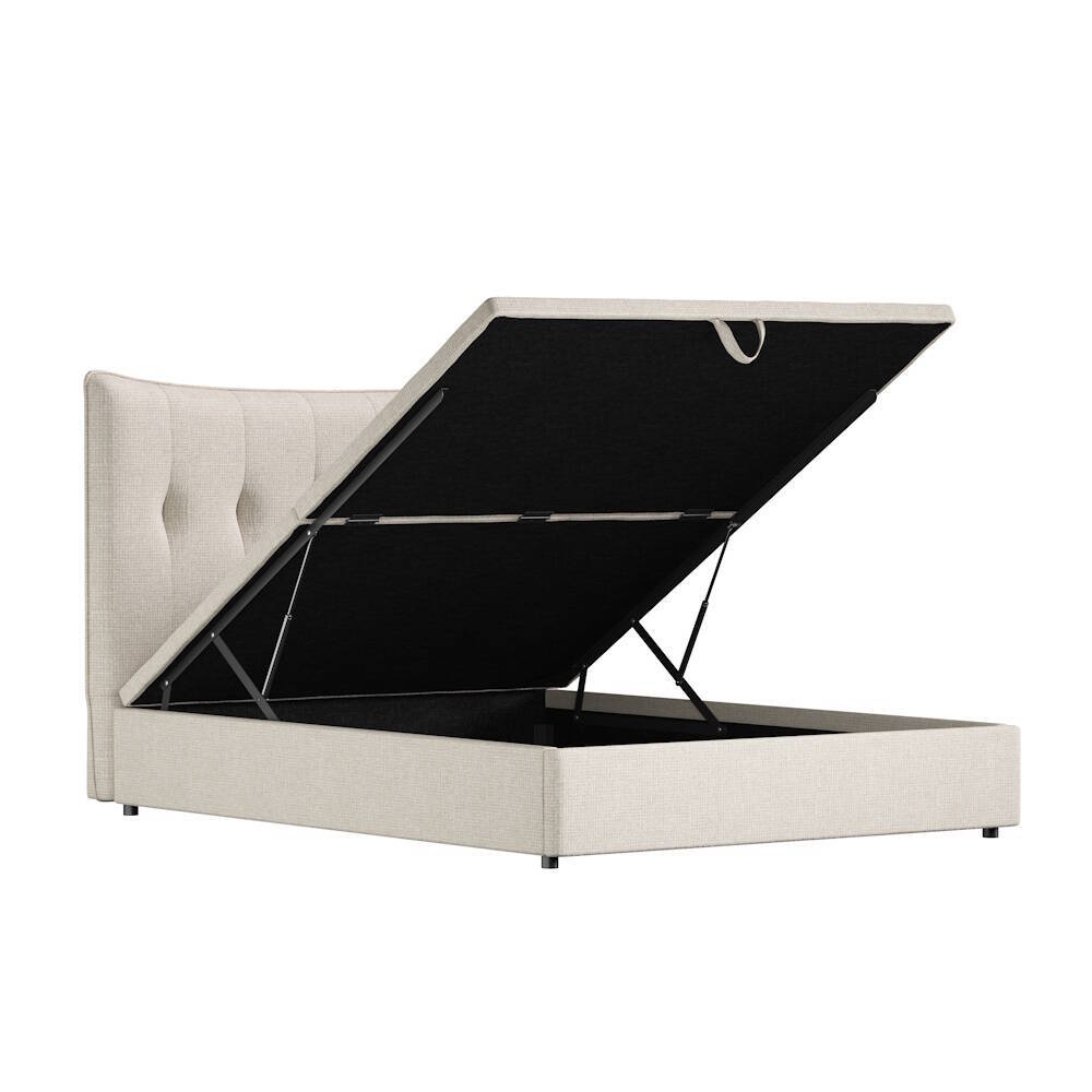 CAMA TAPIZADA MOD. NASIRA 135*190 TELA C/ BEIGE - Imagen 4