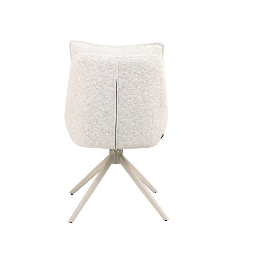 SILLA MOD. NAVIA TELA C/ BEIGE CLARO- PATA CREMA CAJAS DE 2 UDS - GIRATORIA 180º - Imagen 5