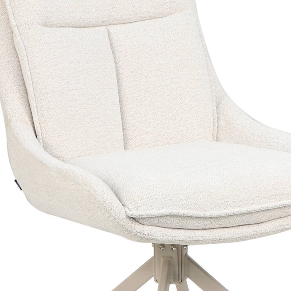 SILLA MOD. NAVIA TELA C/ BEIGE CLARO- PATA CREMA CAJAS DE 2 UDS - GIRATORIA 180º - Imagen 6