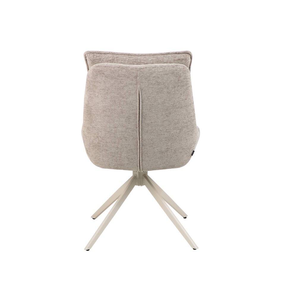 SILLA MOD. NAVIA TELA C/ BEIGE TOSTADO - PATA CREMA CAJAS DE 2 UDS - GIRATORIA 180º - Imagen 5