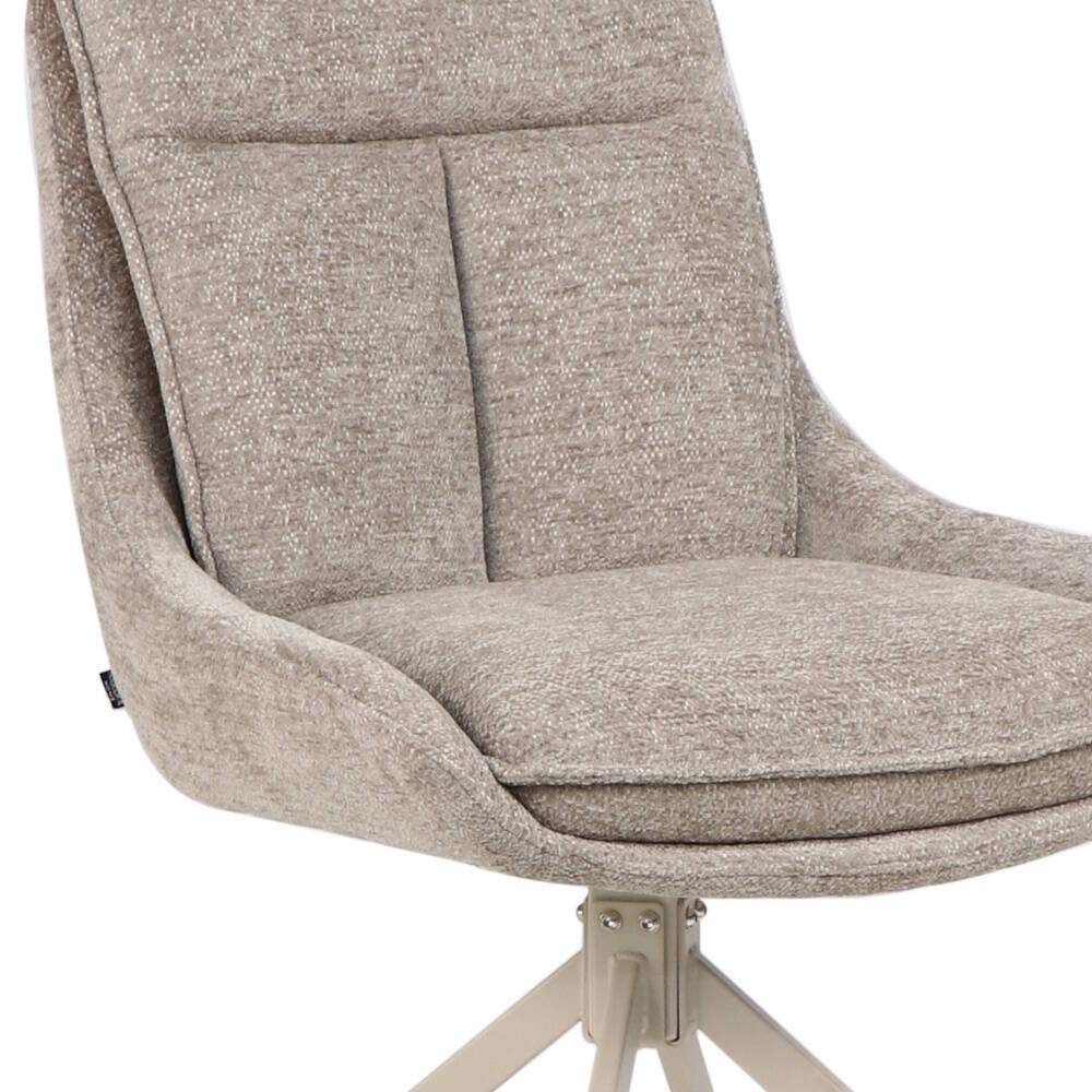SILLA MOD. NAVIA TELA C/ BEIGE TOSTADO - PATA CREMA CAJAS DE 2 UDS - GIRATORIA 180º - Imagen 6