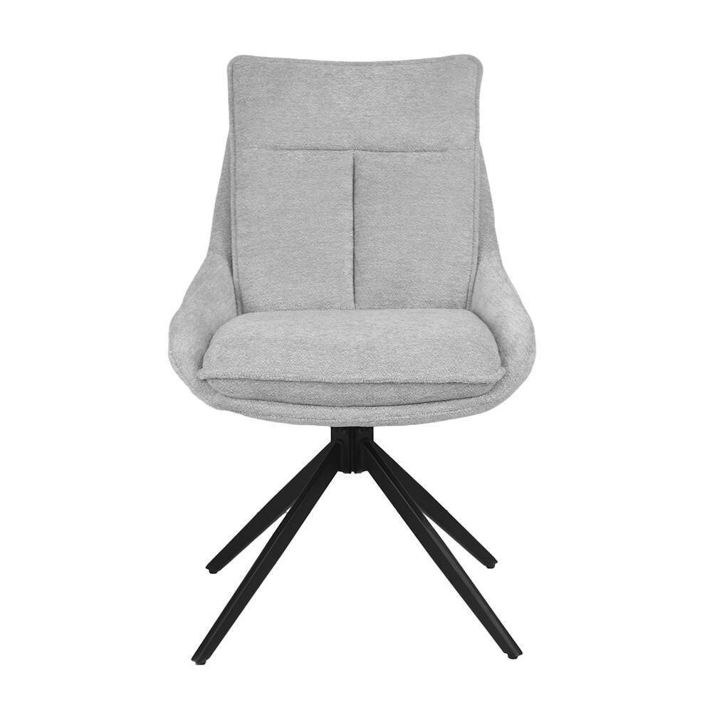 SILLA MOD. NAVIA TELA C/ GRIS CLARO- PATA NEGRA CAJAS DE 2 UDS - GIRATORIA 180º - Imagen 2