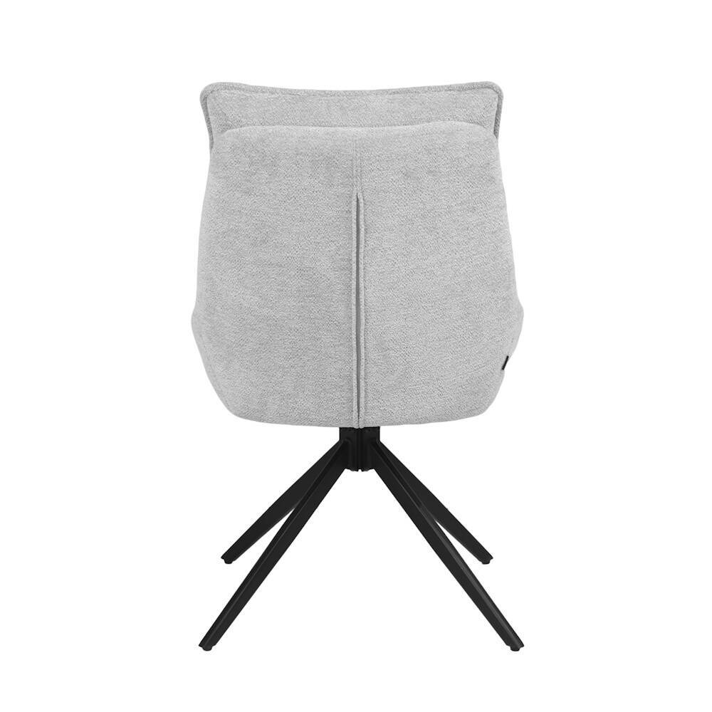 SILLA MOD. NAVIA TELA C/ GRIS CLARO- PATA NEGRA CAJAS DE 2 UDS - GIRATORIA 180º - Imagen 4