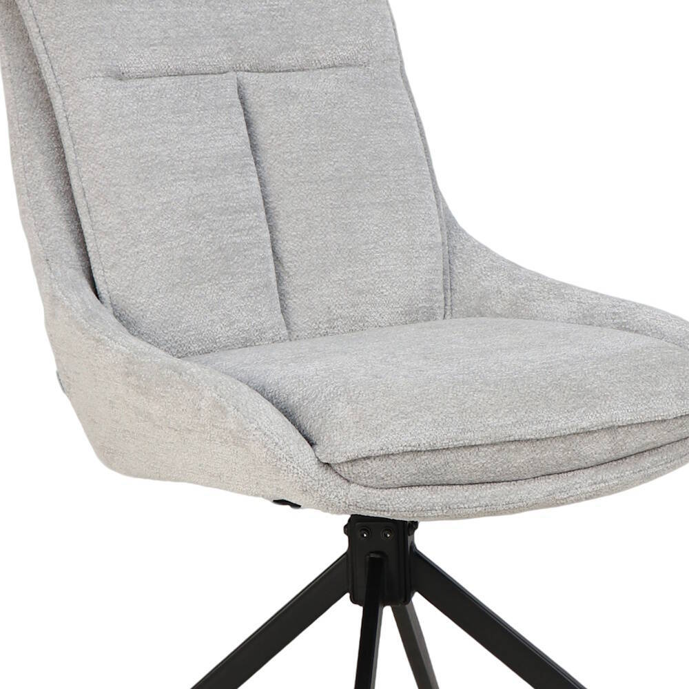 SILLA MOD. NAVIA TELA C/ GRIS CLARO- PATA NEGRA CAJAS DE 2 UDS - GIRATORIA 180º - Imagen 5